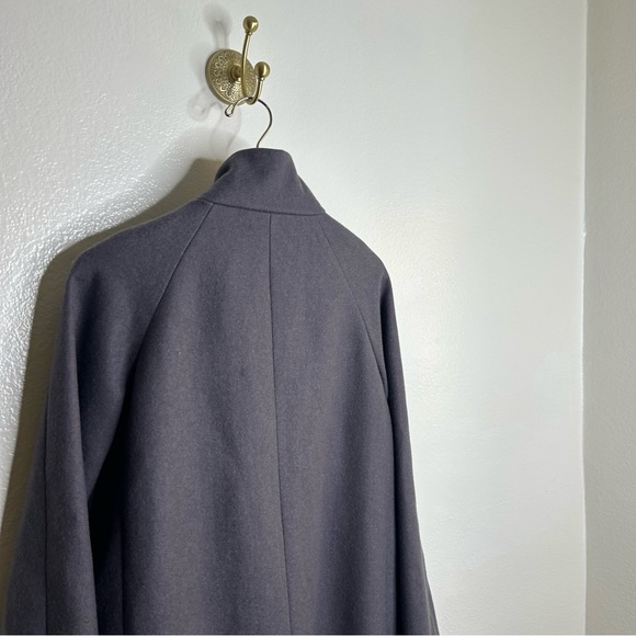 J. Crew Grey Wool Blend Double Breasted Funnel Neck Jacket 4 - Picture 7 of 13